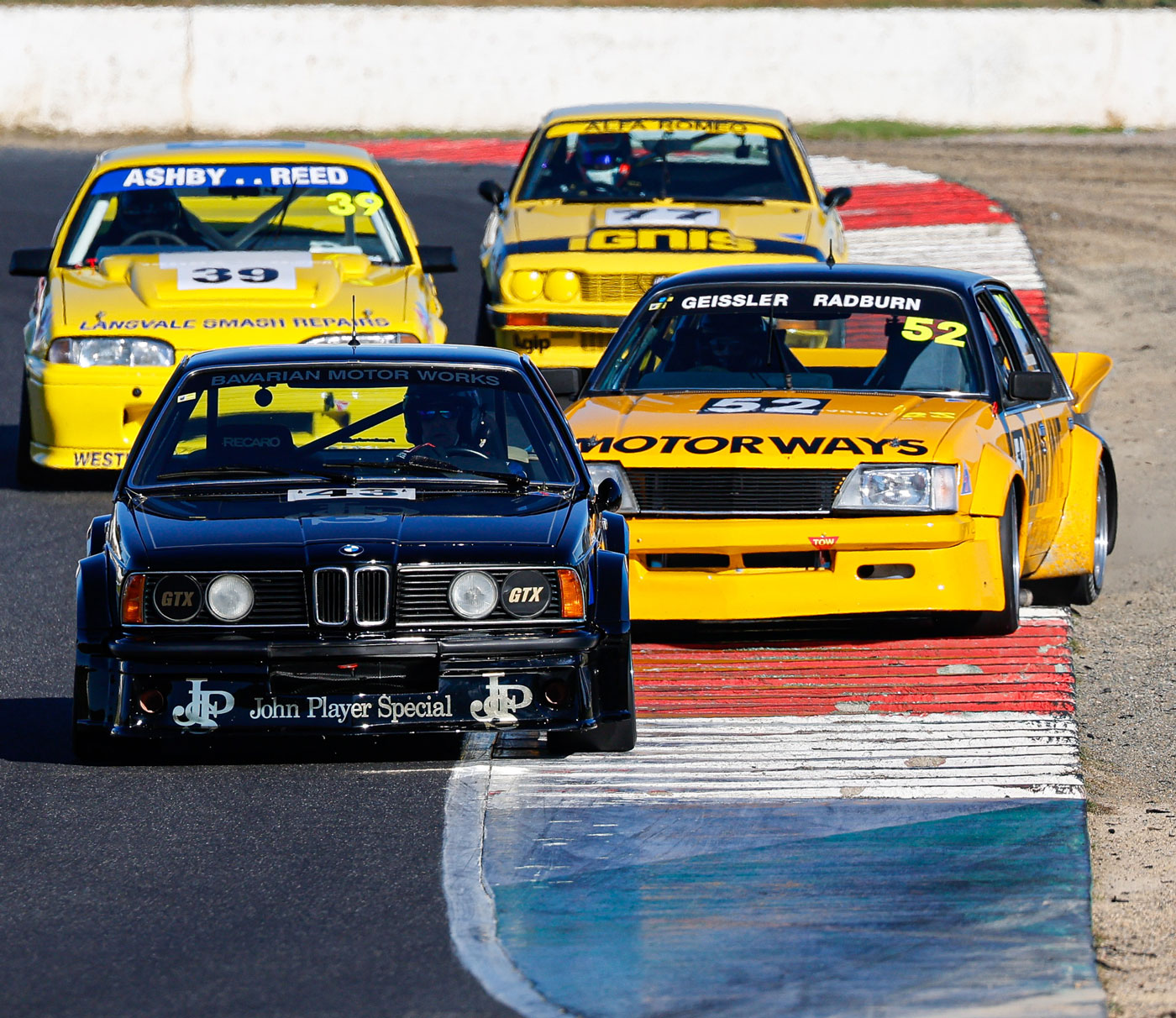 Dean How, with Glenn Gerstel on the power behind him followed by Don Dimitriadis and Trent Harrison